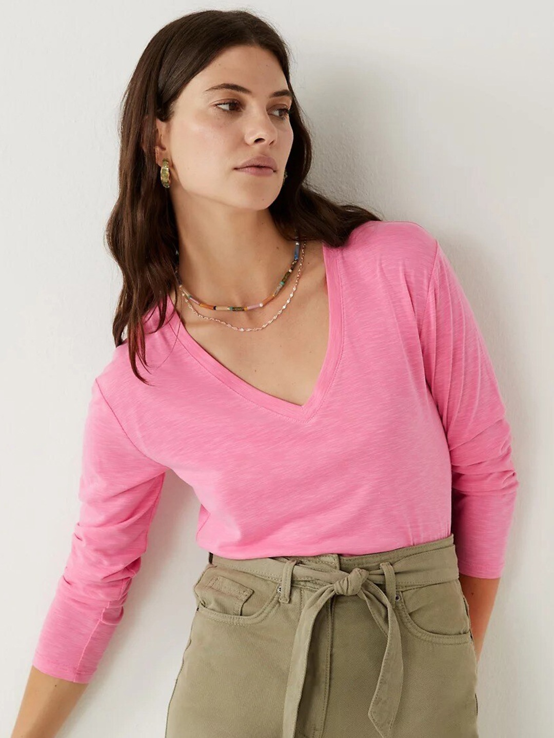 

Marks & Spencer V-Neck Top, Pink