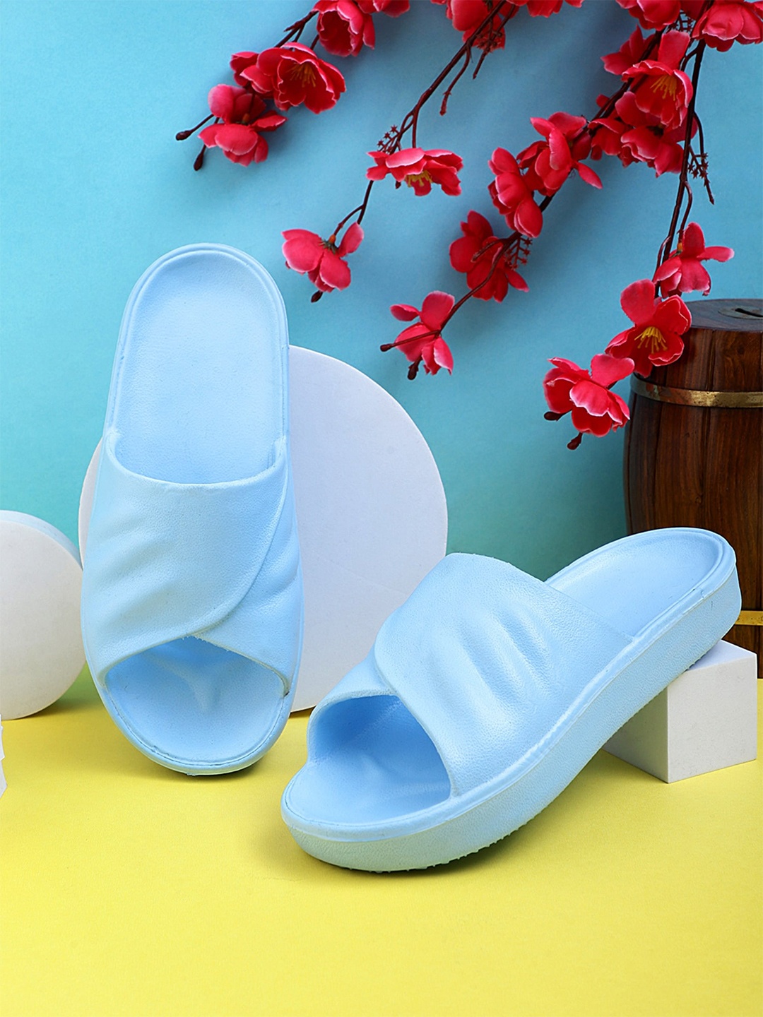 

Pampy Angel Women Blue Rubber Sliders