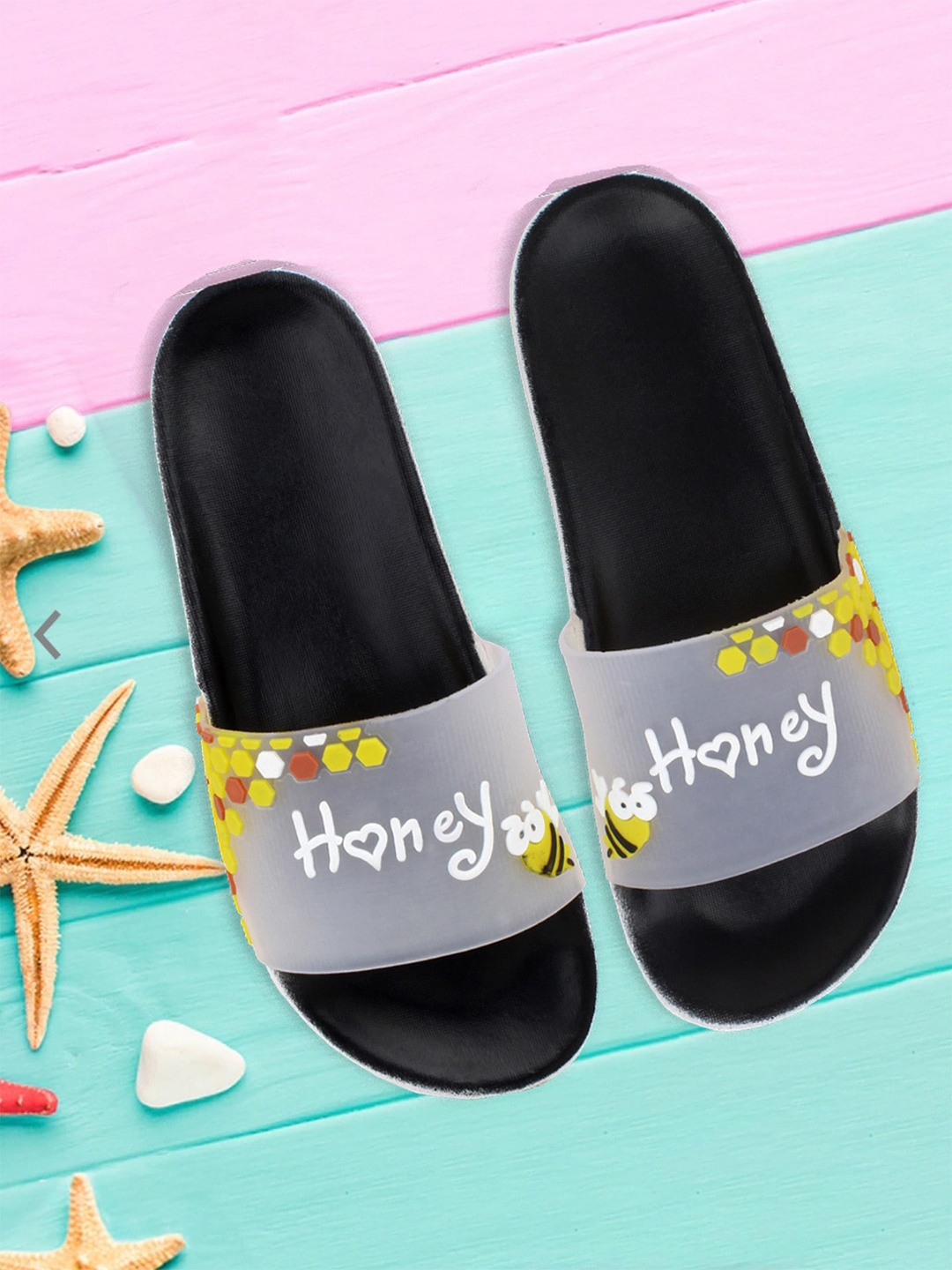 

Pampy Angel Women Rubber Sliders, Black