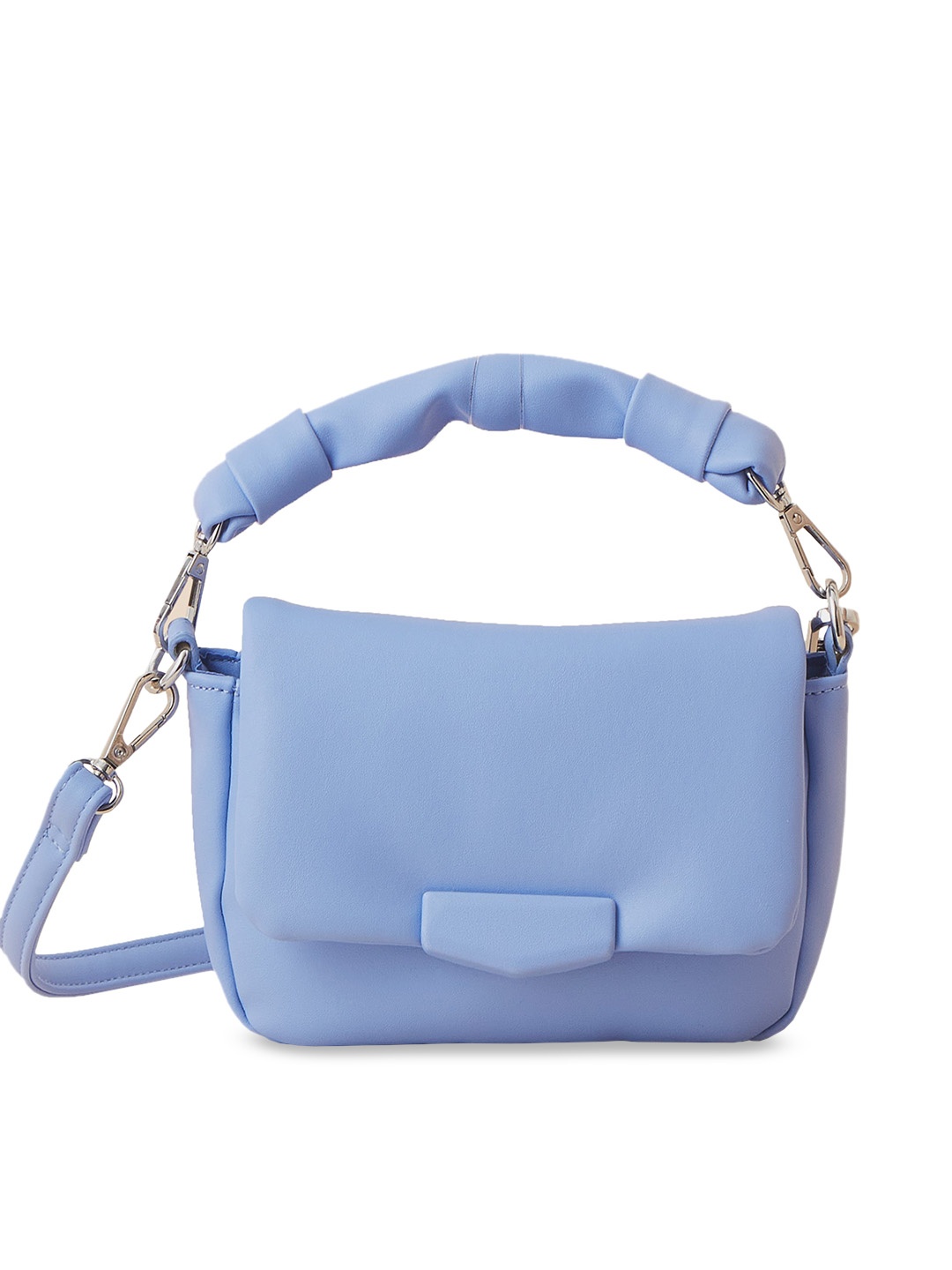 

Accessorize London Women's Faux Leather Blue Puffer Sling Bag
