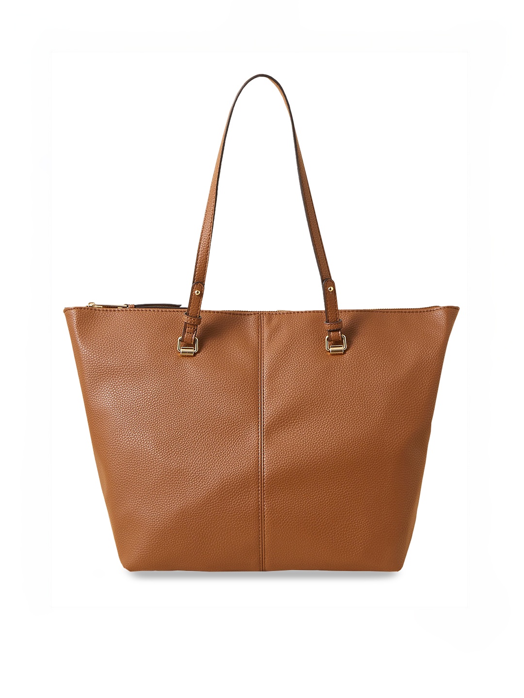 

Accessorize London Women Faux Leather Classic Tote Bag, Tan