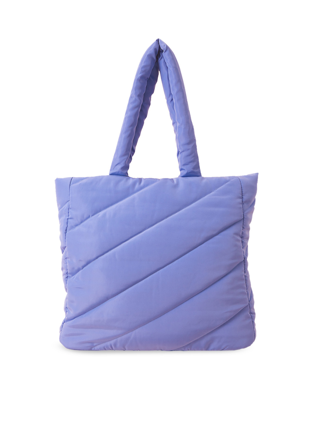 

Accessorize London Women's Recycled Nylon Blue Quilted Shopper Bag