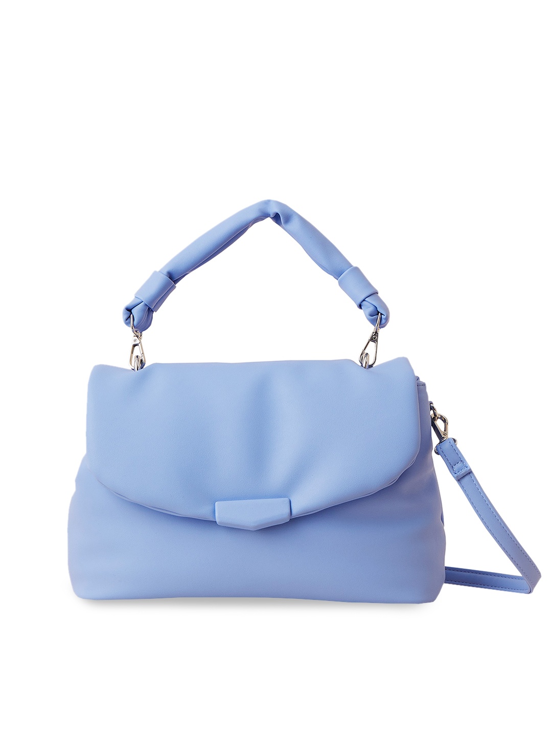 

Accessorize London Women Faux Leather Large Puffer Sling Bag, Blue