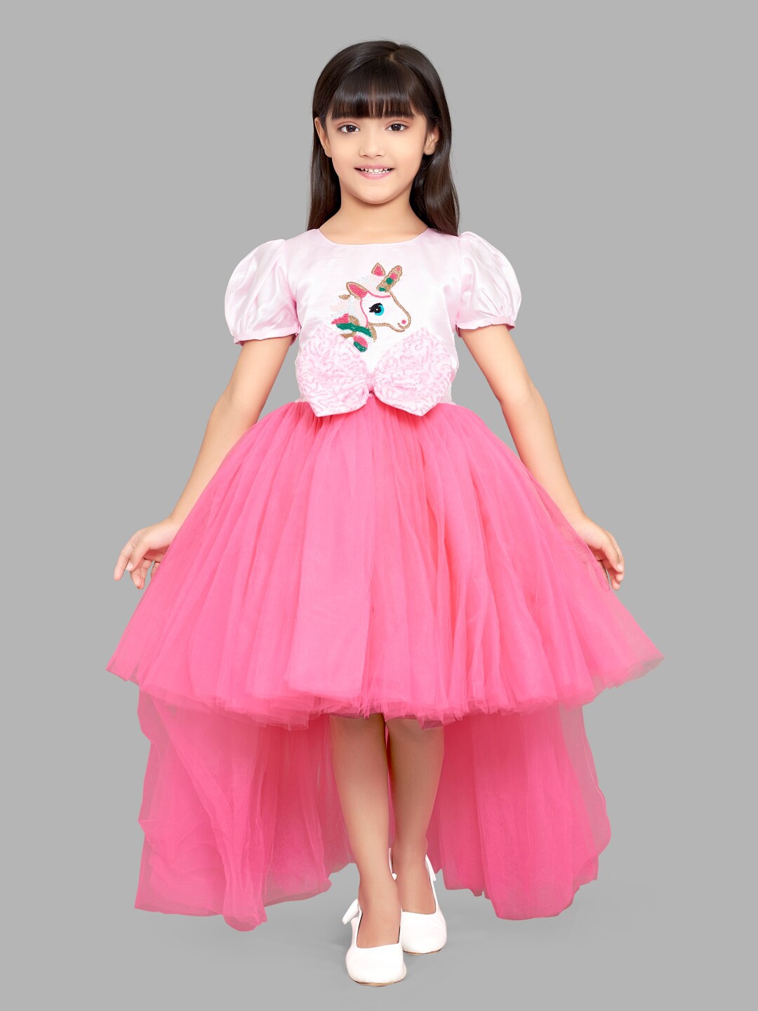 

Pink Chick Girls Embellished Fit And Flare Dress