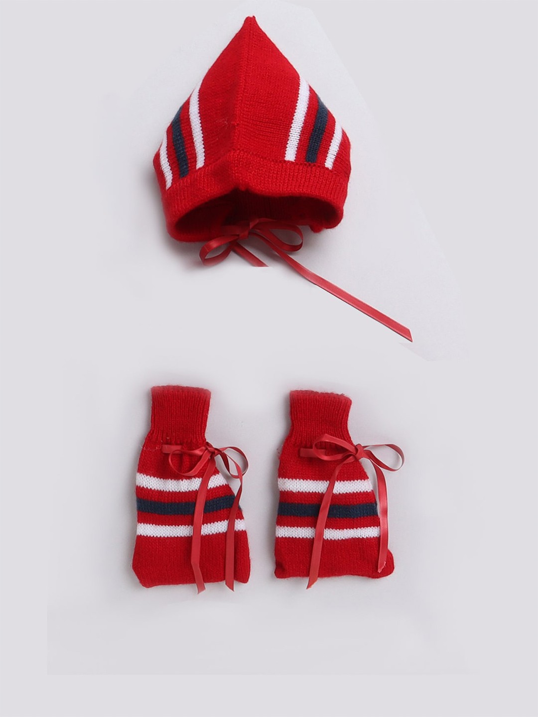 

Little Angels Infant Kids Set of 3 Caps & Socks, Red