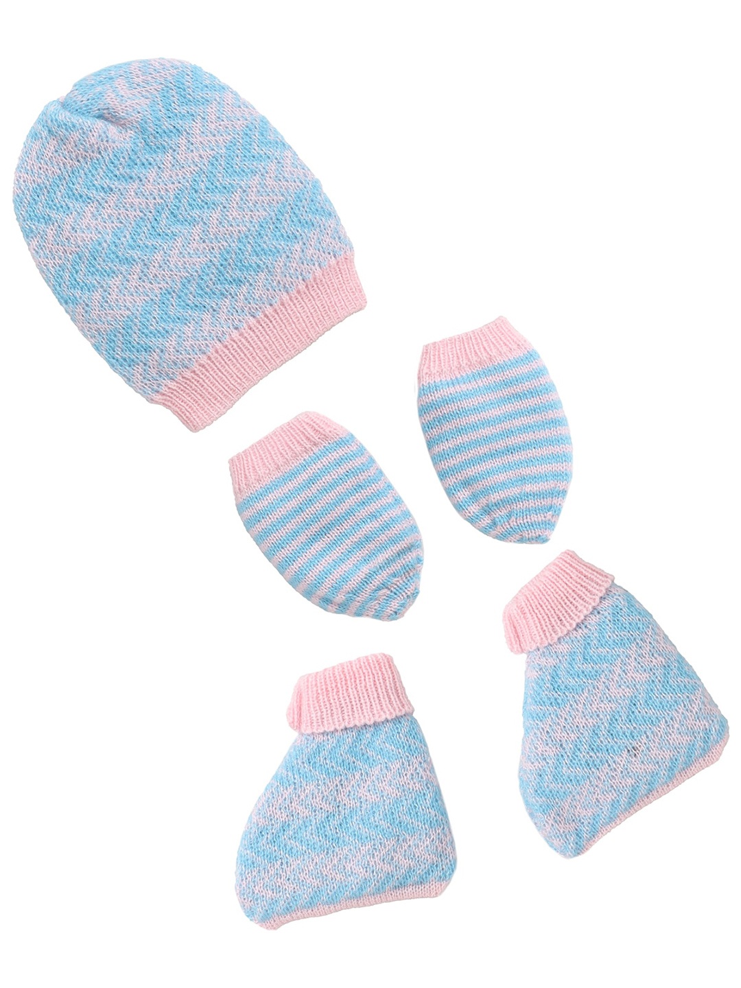 

Little Angels Infant Kids Set of 5 Caps Socks & Bootiess, Pink