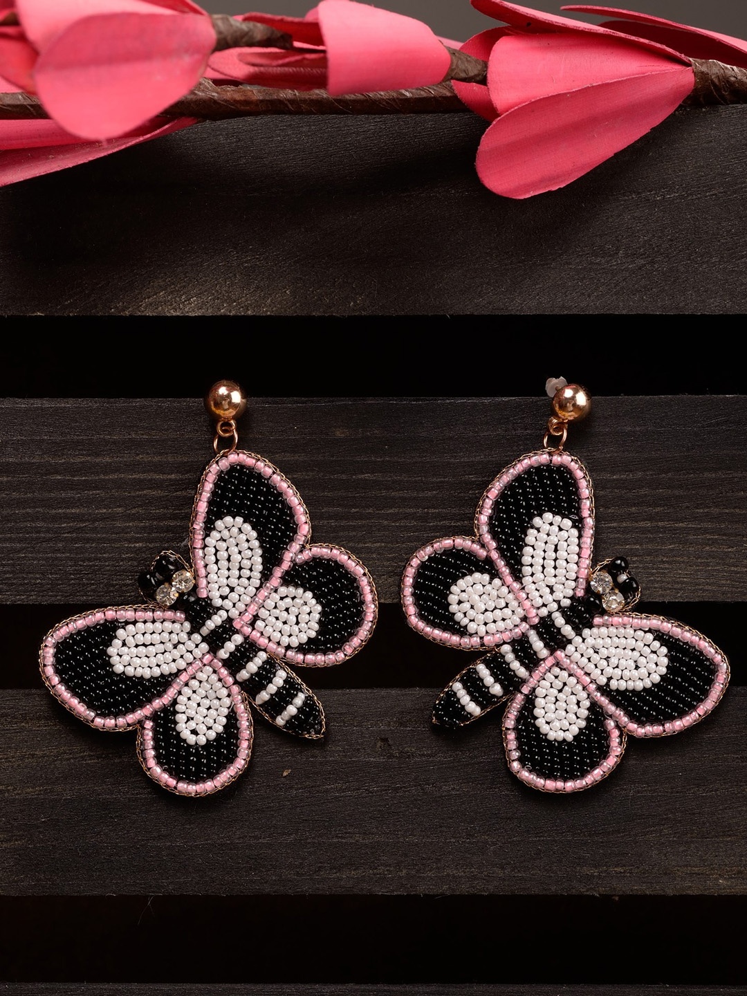 

Saraf RS Jewellery Gold Plated Contemporary Drop Earrings