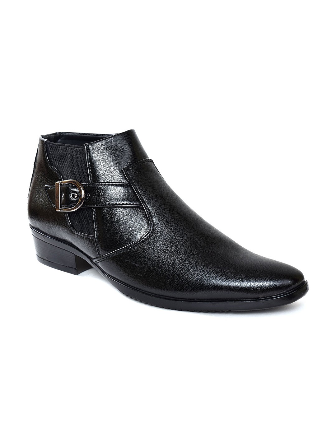 

Ajanta Men Mid-Top Monk Strap Boots, Black