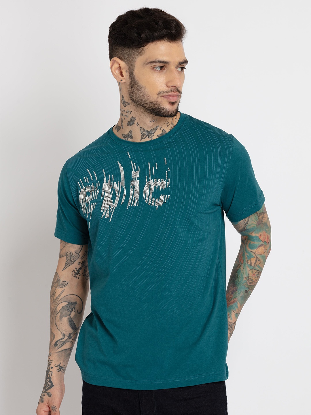 

Status Quo Men Typography Printed T-shirt, Blue