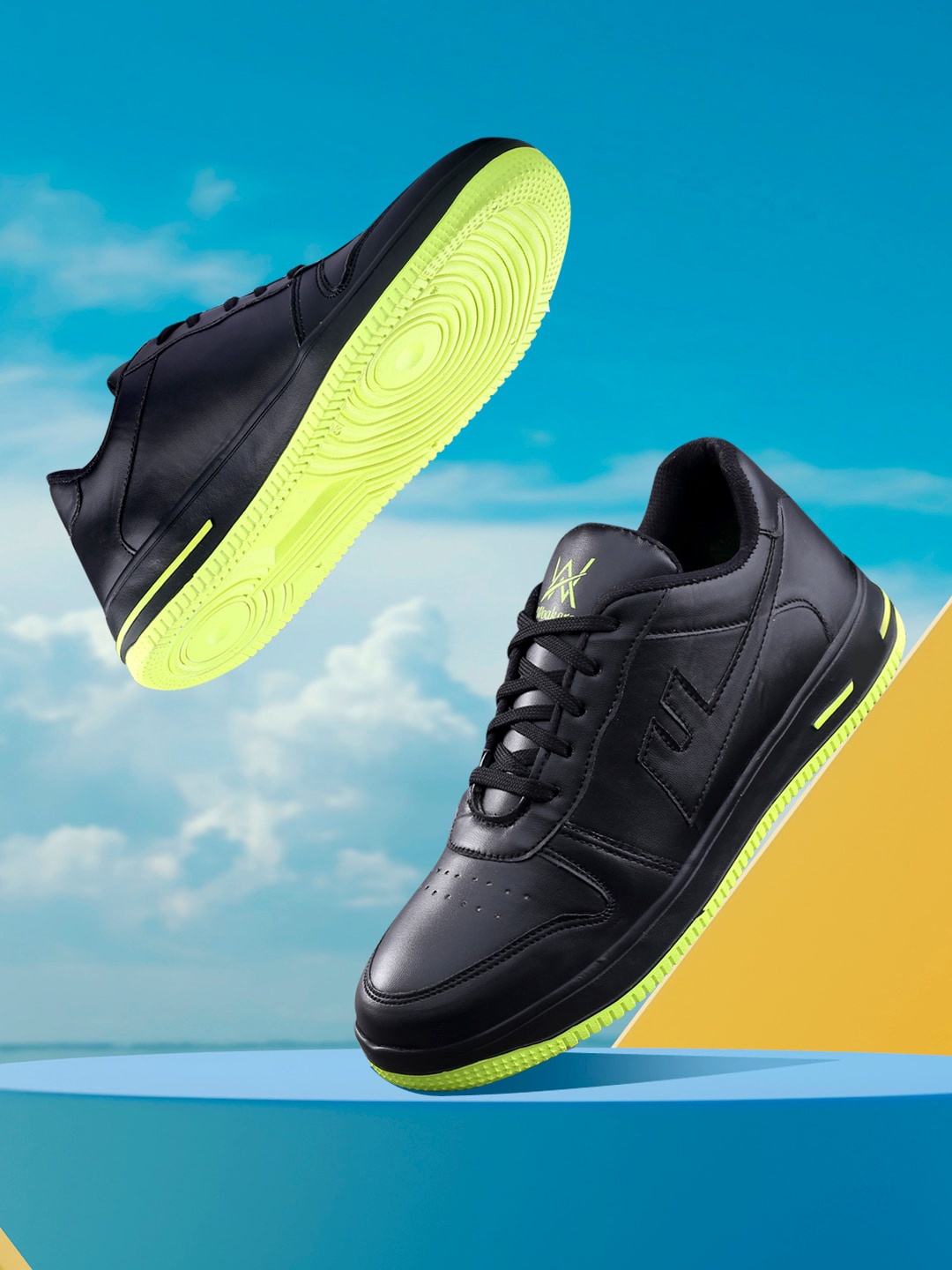 

Woakers Men Waterproof Lining Sneakers, Black