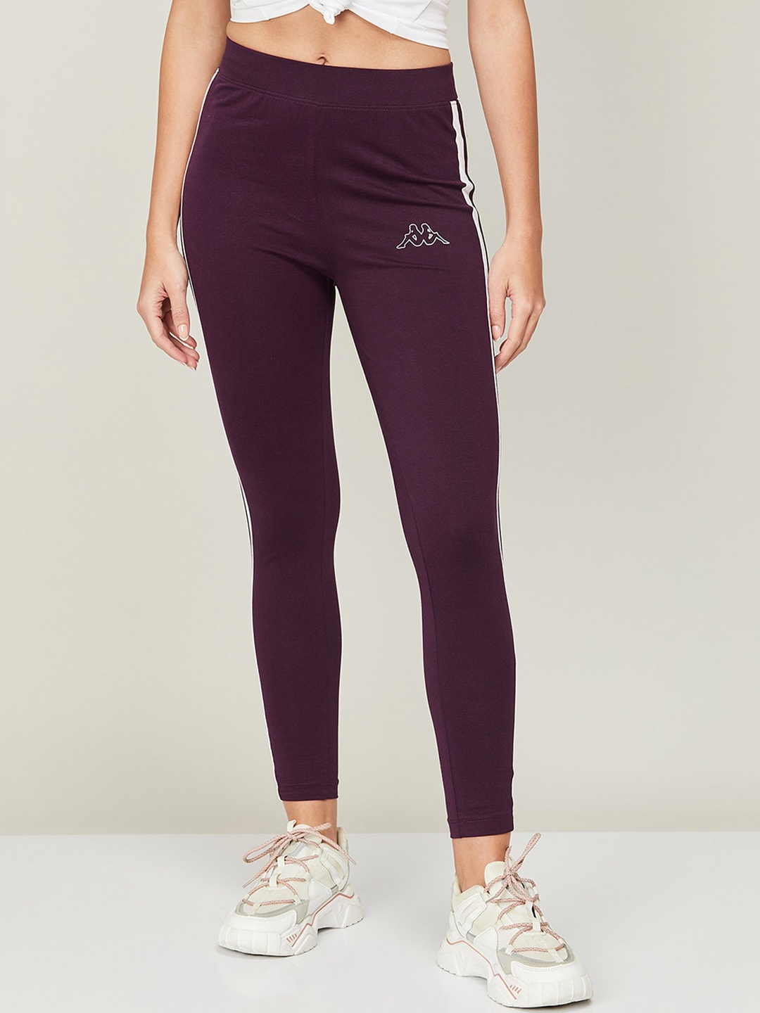 

Kappa Women High Waist Cotton Tights, Purple