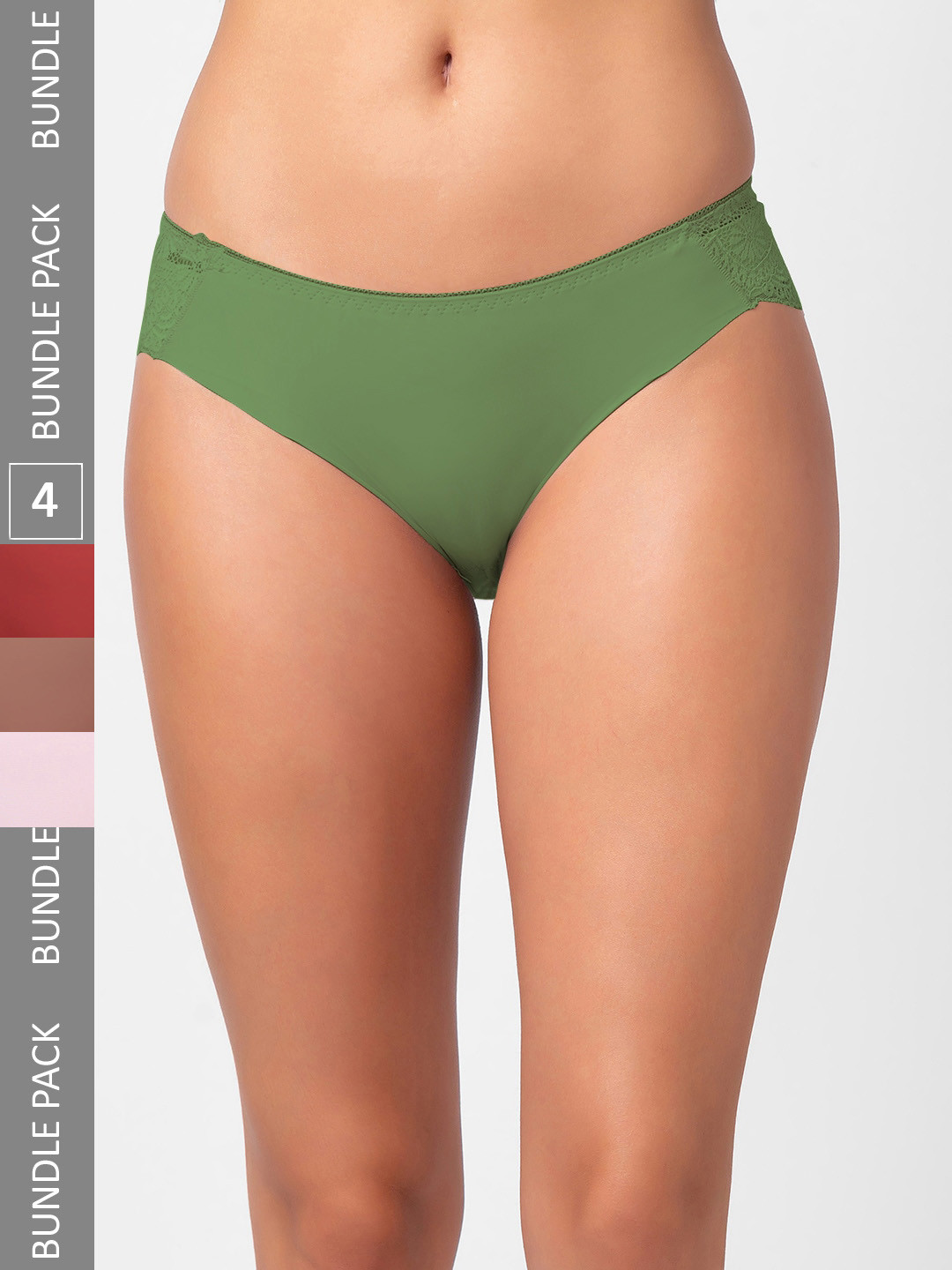 

FashionRack Women Pack Of 4 Assorted Hipster Briefs