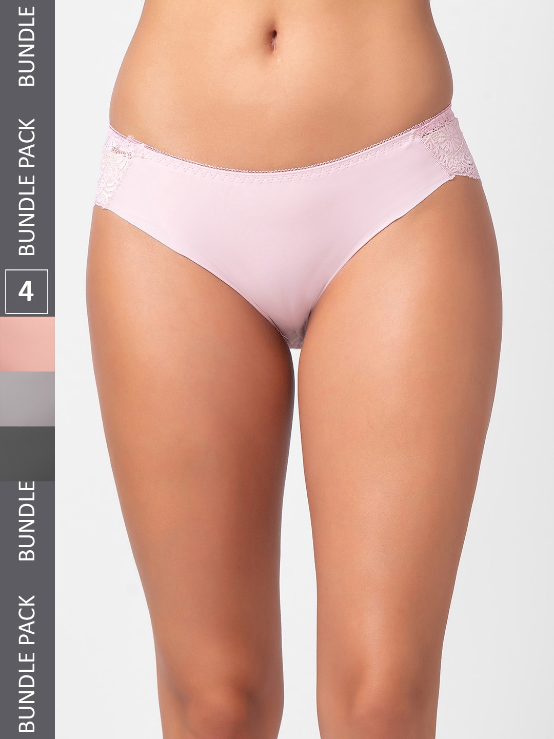 

FashionRack Women Pack Of 4 Assorted Hipster Briefs