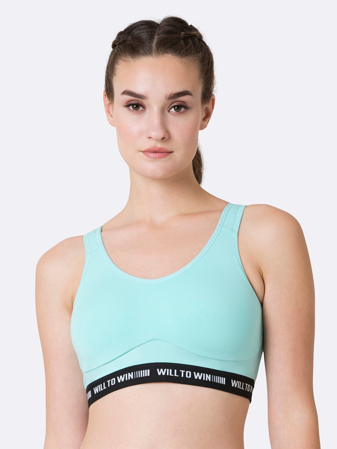 

Van Heusen Proactive Women Aruba Blue Anti Bacterial Wireless Sports Bra