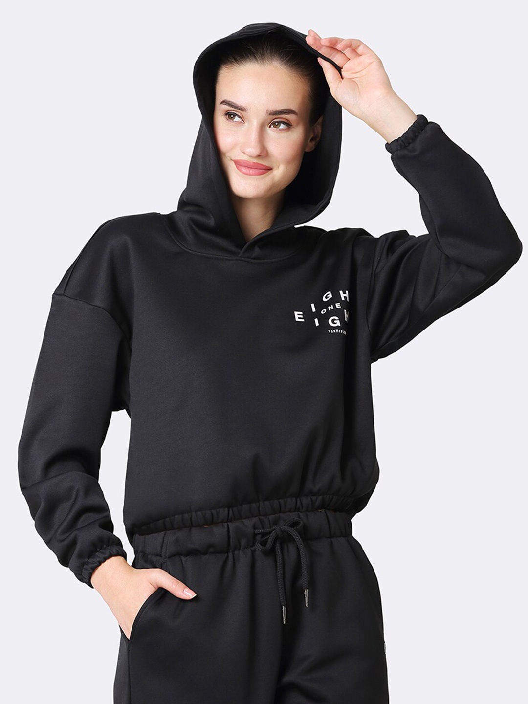 

Van Heusen Athleisure Long Sleeve Drop-Shoulder Hoodie, Black