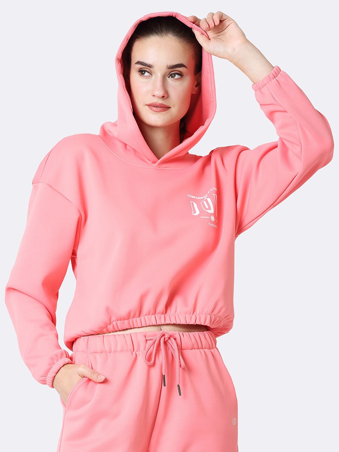 

Van Heusen Athleisure Long Sleeve Dropped Shoulder Hooded Sweatshirt, Pink