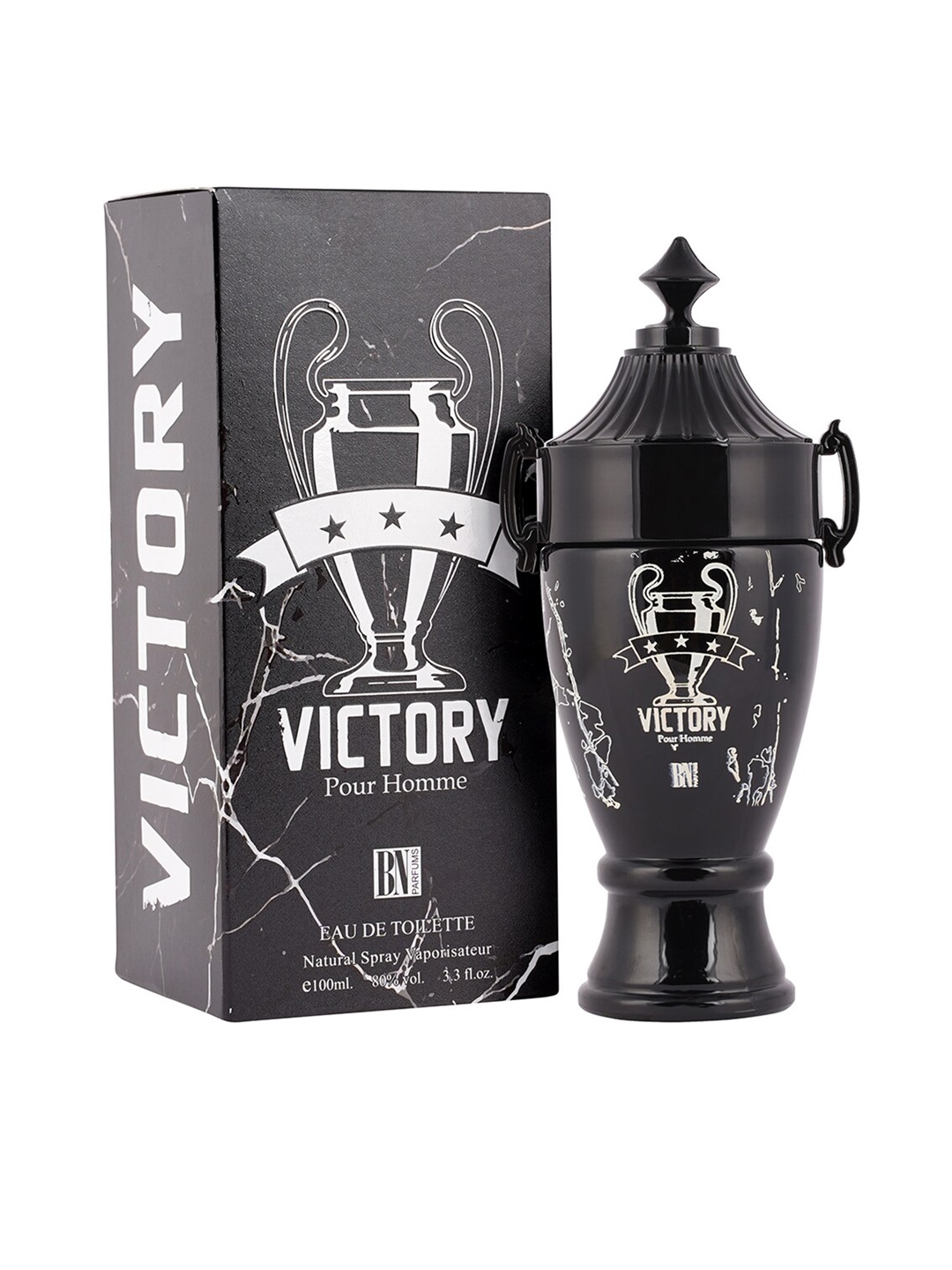 

BN PARFUMS Men Victory Long-Lasting Eau De Toilette with Soothing Fragrance - 100ml, Black