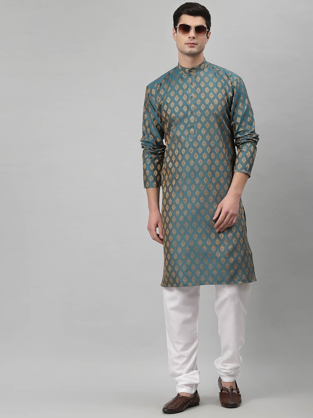 

NEUDIS Men Ethnic Motifs Indie Prints Kurta, Blue