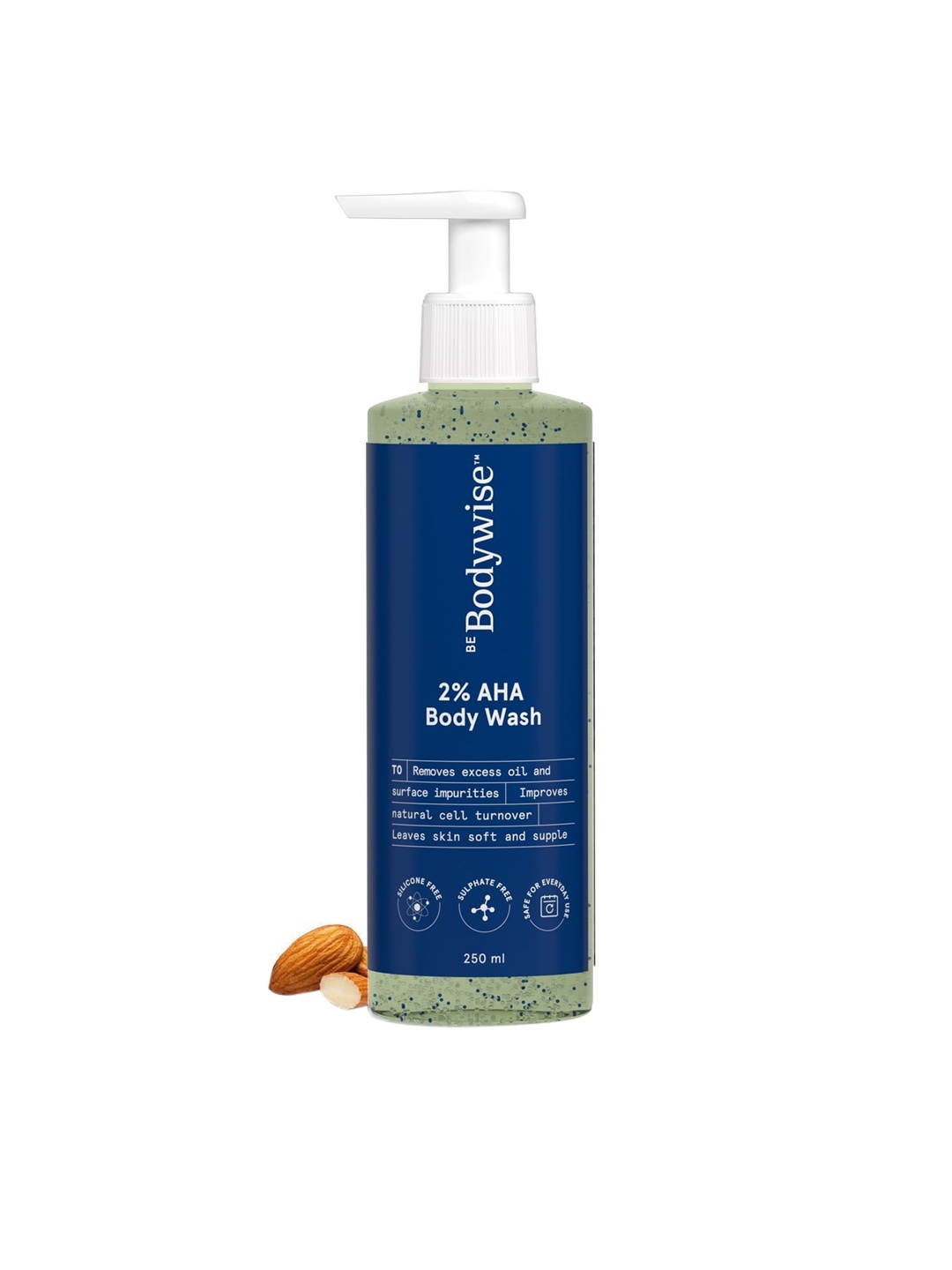 

Be Bodywise 2% AHA Exfoliates Promotes Glowing & Radiant Skin Body Wash 250 ml, Blue