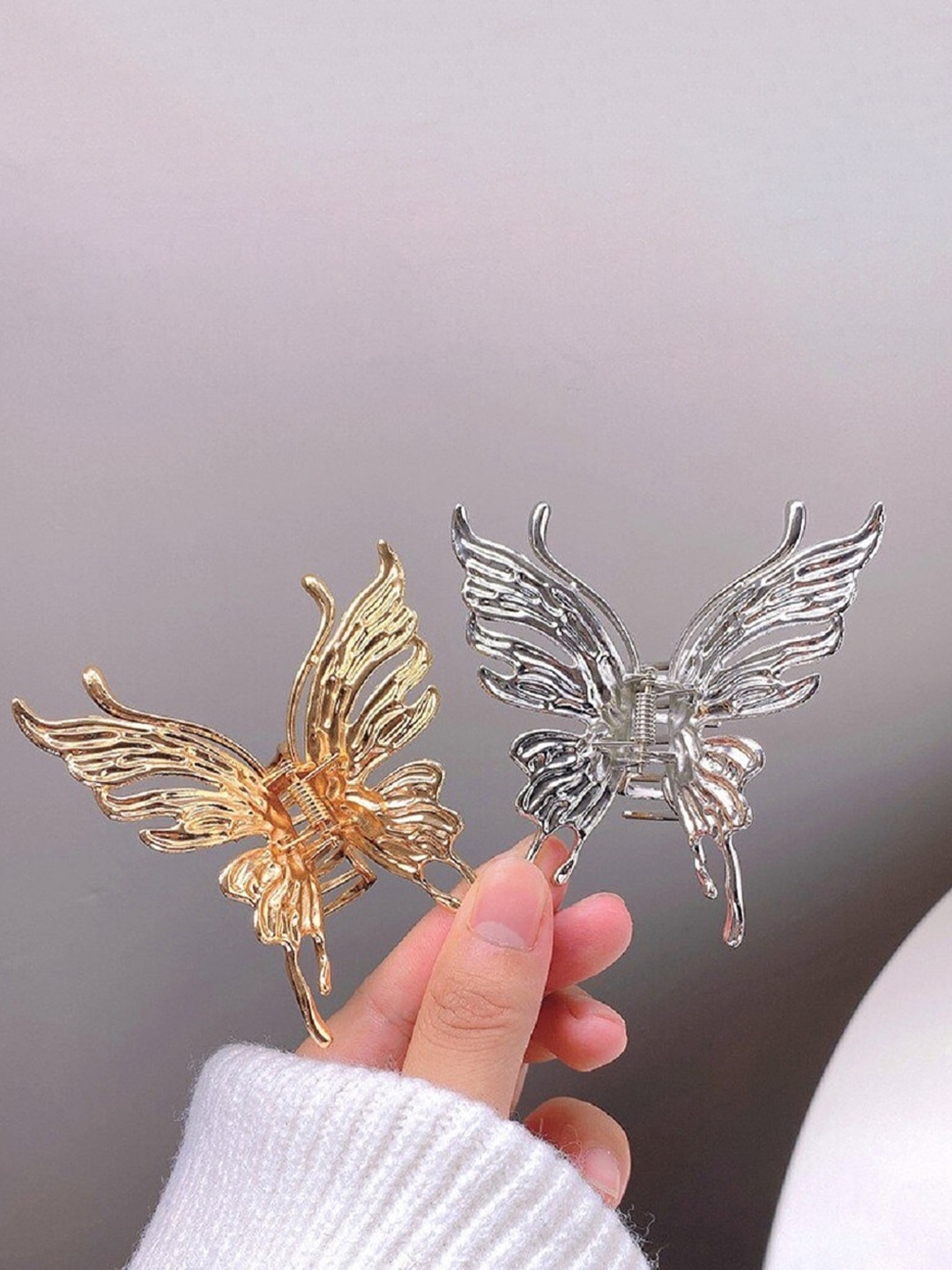 

FIMBUL Women Gold-Toned & Silver-Toned Set of 2 Claw Clip