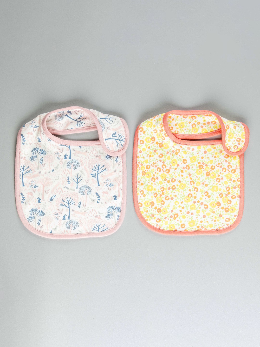 

JusCubs Kids Pack of 2 Cotton Bibs, White