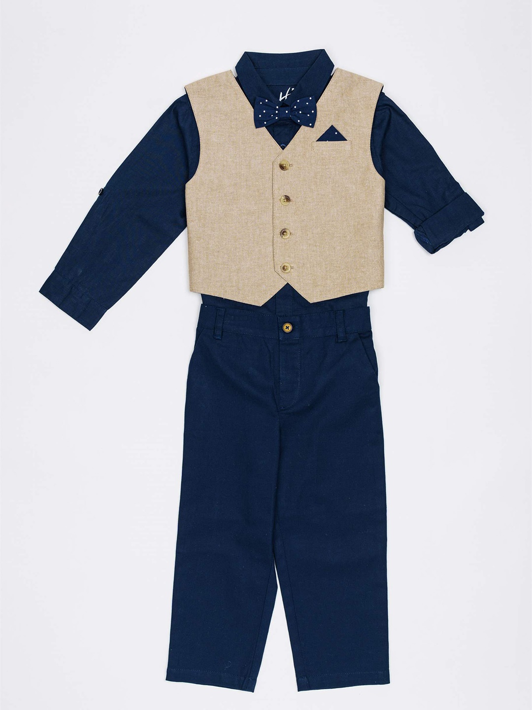 

H By Hamleys Boys Shirt with Trouser & with Waistcoat, Navy blue