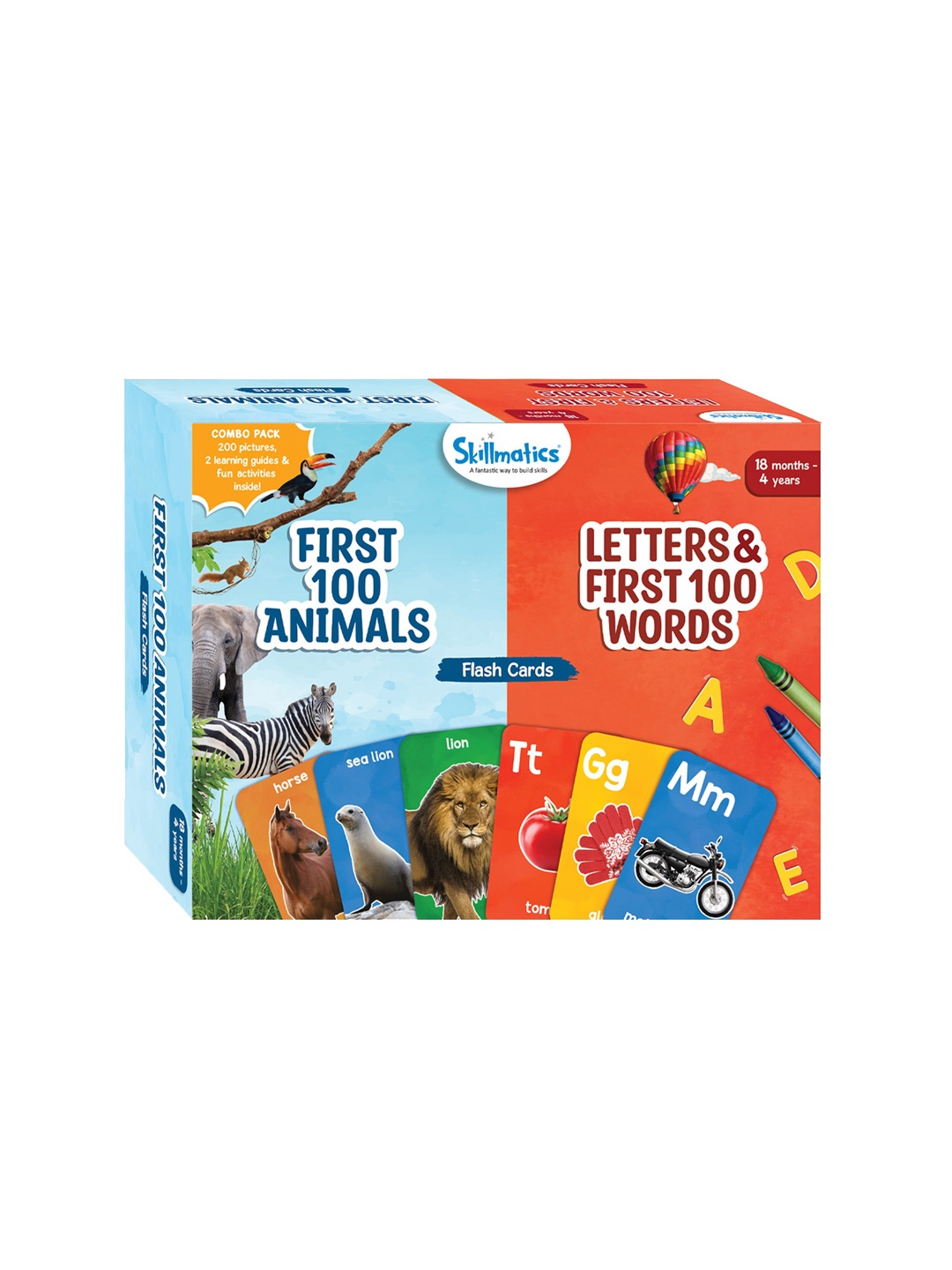 

Skillmatics Kids Thick Flash Cards Activity Toys and Games, Red