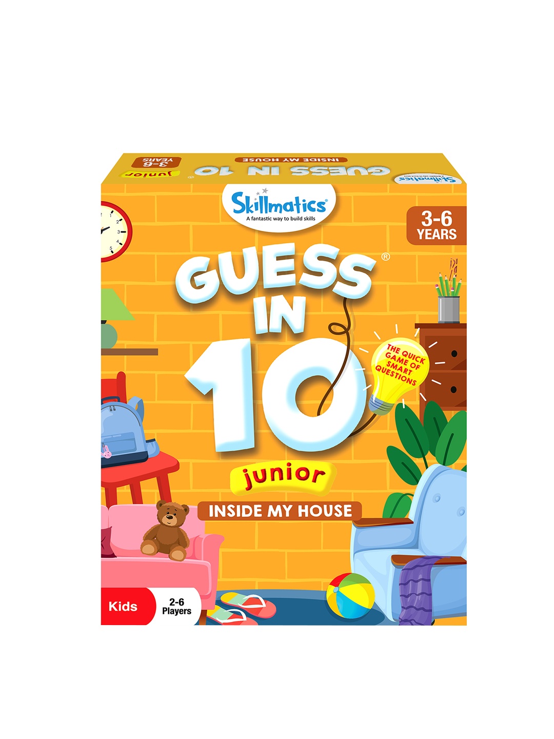 

Skillmatics Kids Guess in 10 Junior Inside My House Card Game, Multi