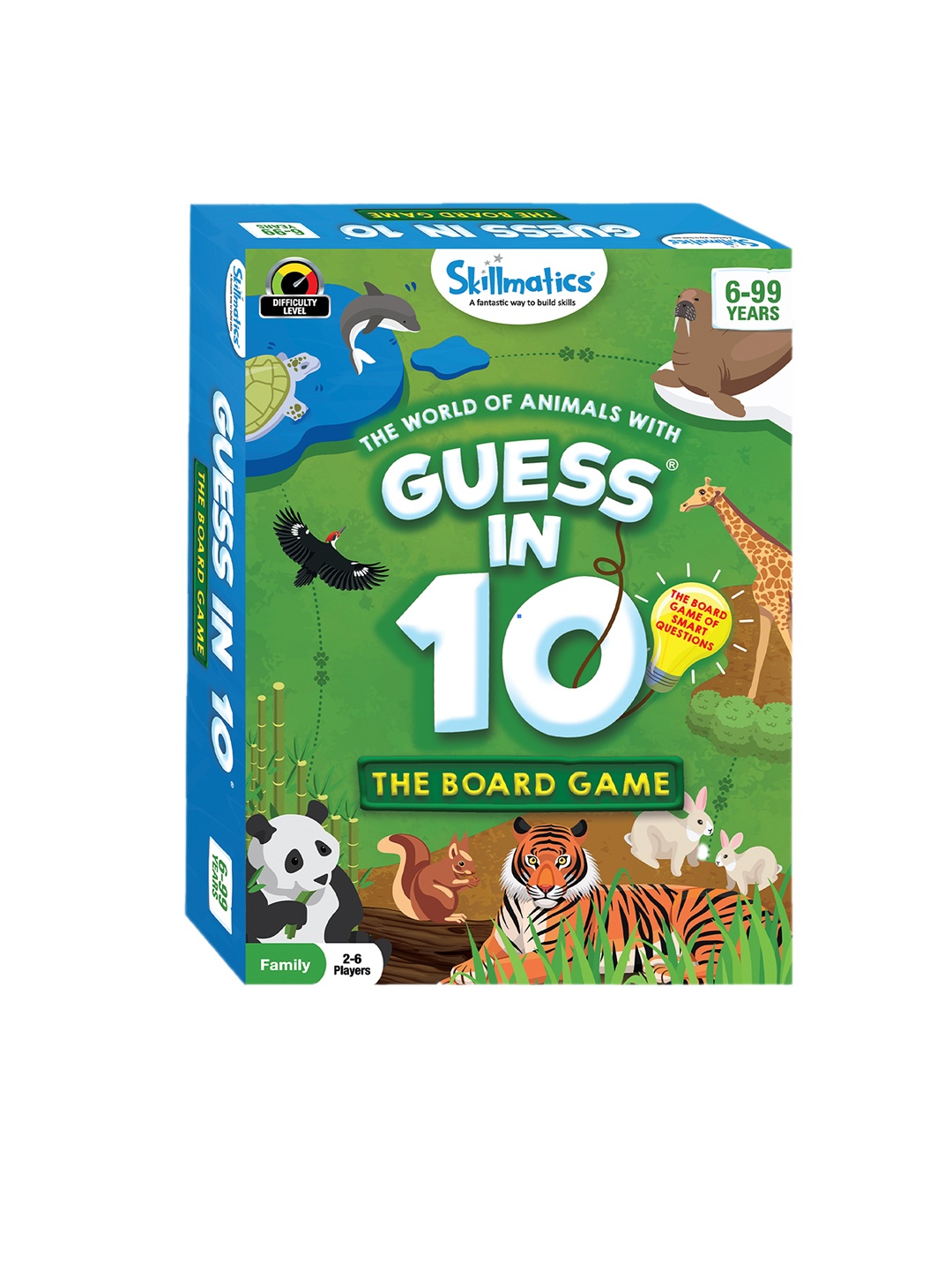 

Skillmatics Kids Card Game Guess in 10 World of Animals, Green