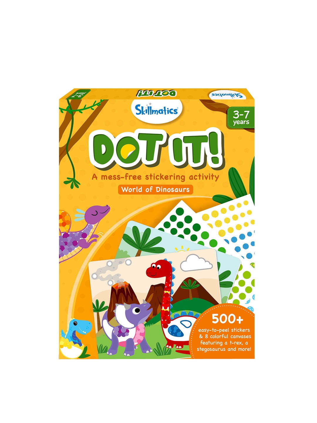 

Skillmatics Kids Dot it! Complete 8 Dinosaur Themed Pictures Activity Game, Yellow