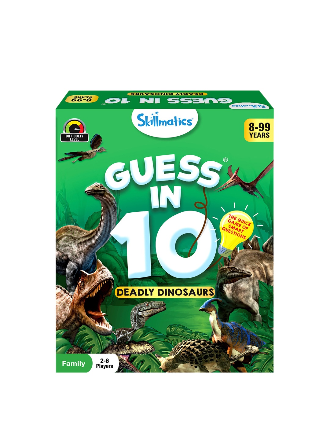 

Skillmatics Kids Guess in 10 Deadly Dinosaurs Card Games, Green