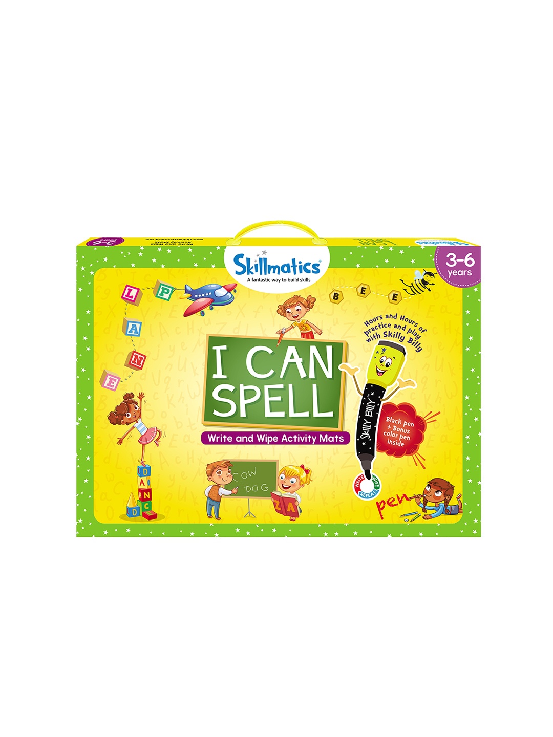 

Skillmatics Kids I Can Spell Reusable Mat Activity Game, Yellow