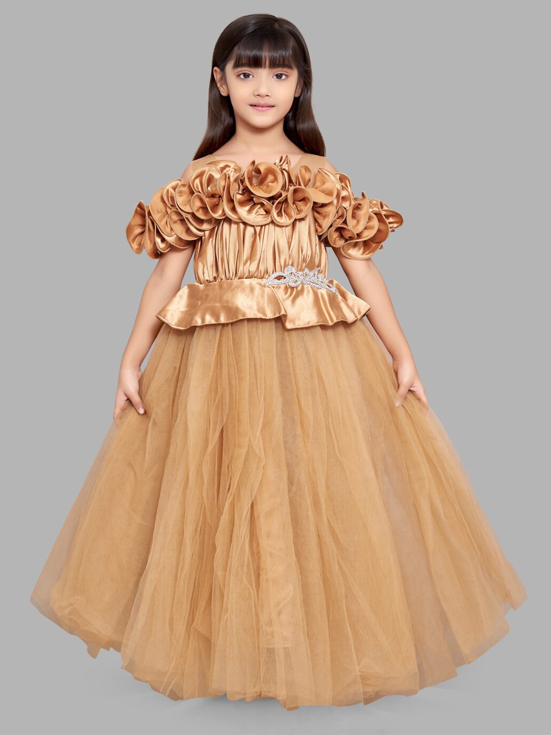 

Pink Chick Satin Maxi Dress, Bronze