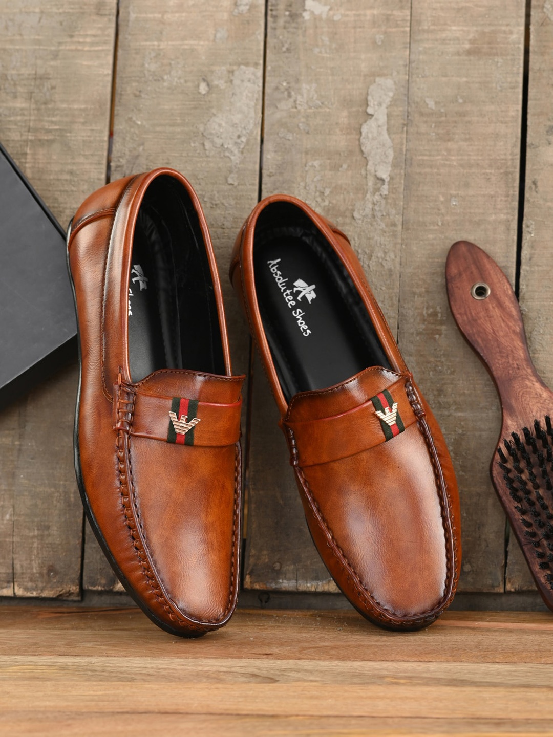 

Absolutee Shoes Men Tan Loafers