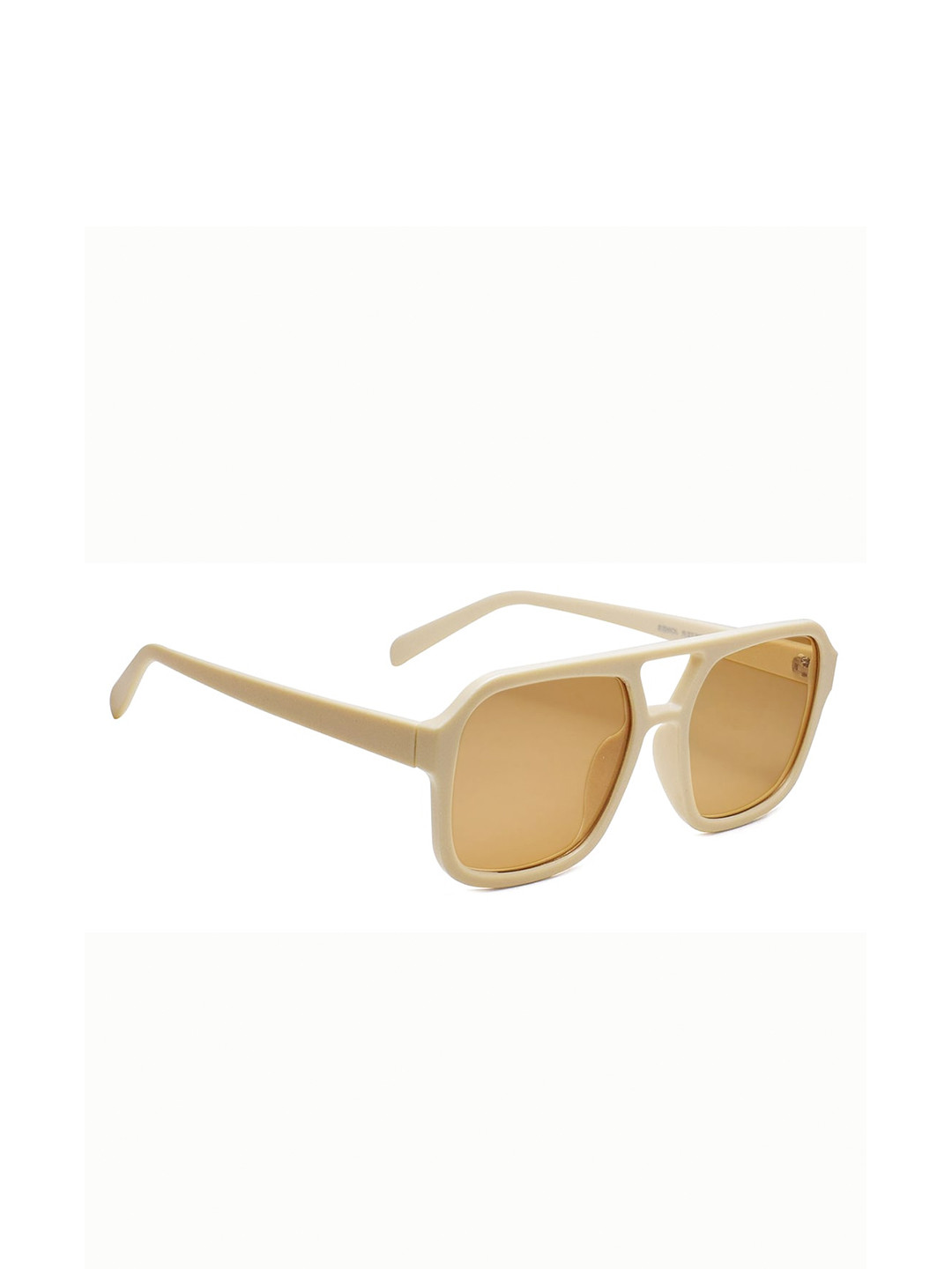 

Peter Jones Eyewear Lens & Brown Square Sunglasses with UV Protected Lens, Cream