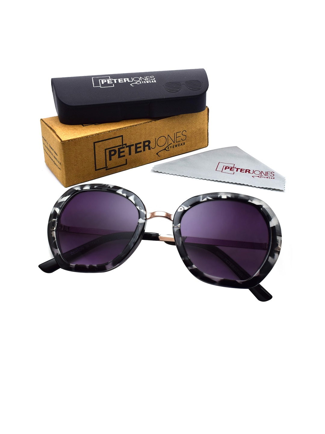 

Peter Jones Eyewear Women Oversized Sunglasses with UV Protected Lens RD020GDA_S, Purple