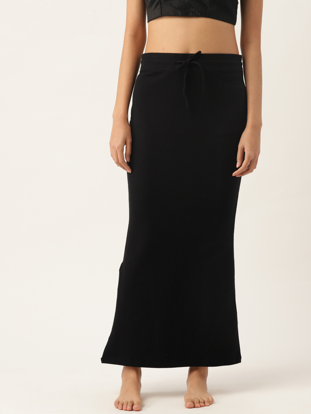 

Ms.Lingies Solid Seamless Saree Shapewear, Black