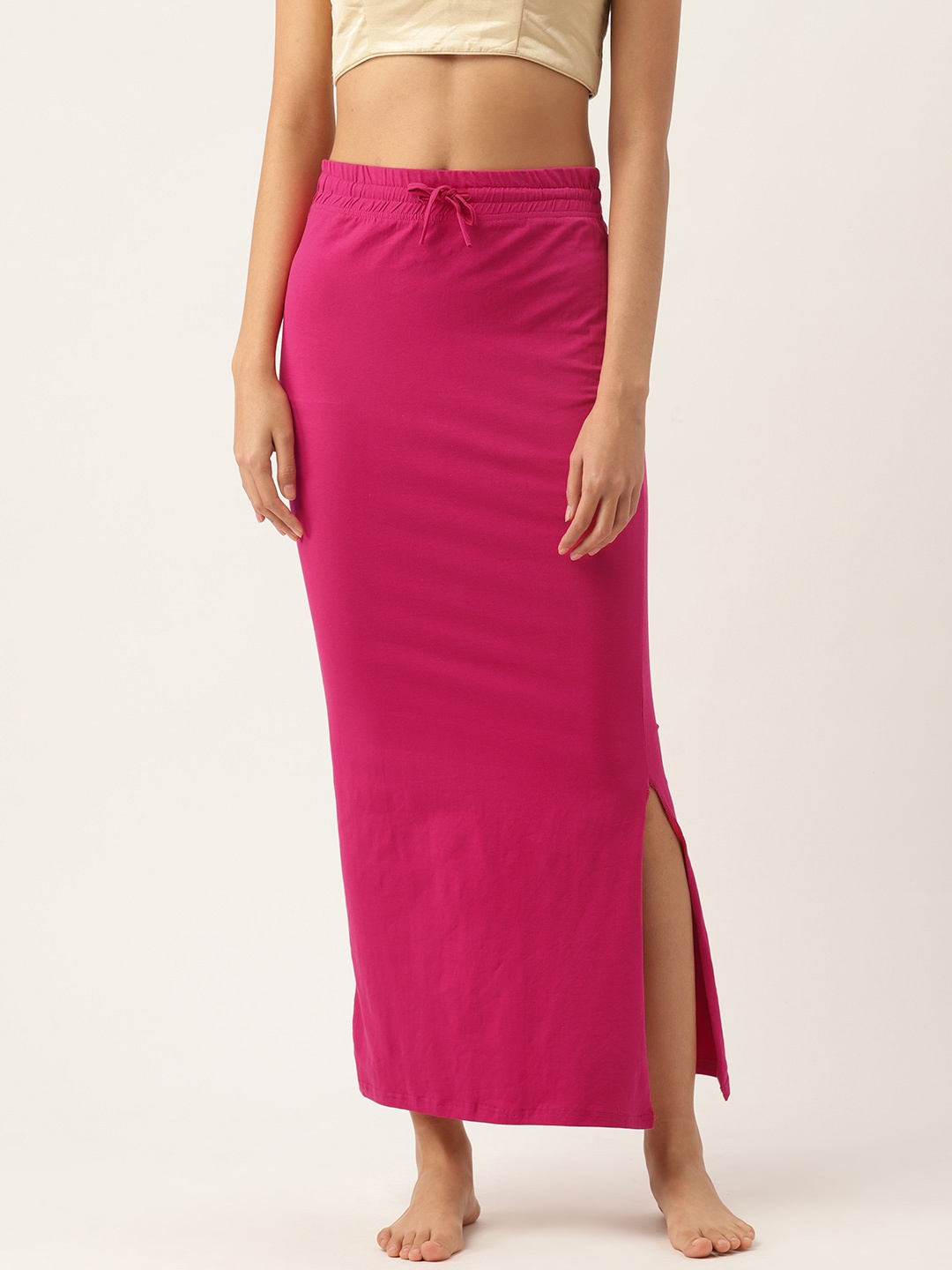 

Ms.Lingies Solid Seamless Saree Shapewear, Rose