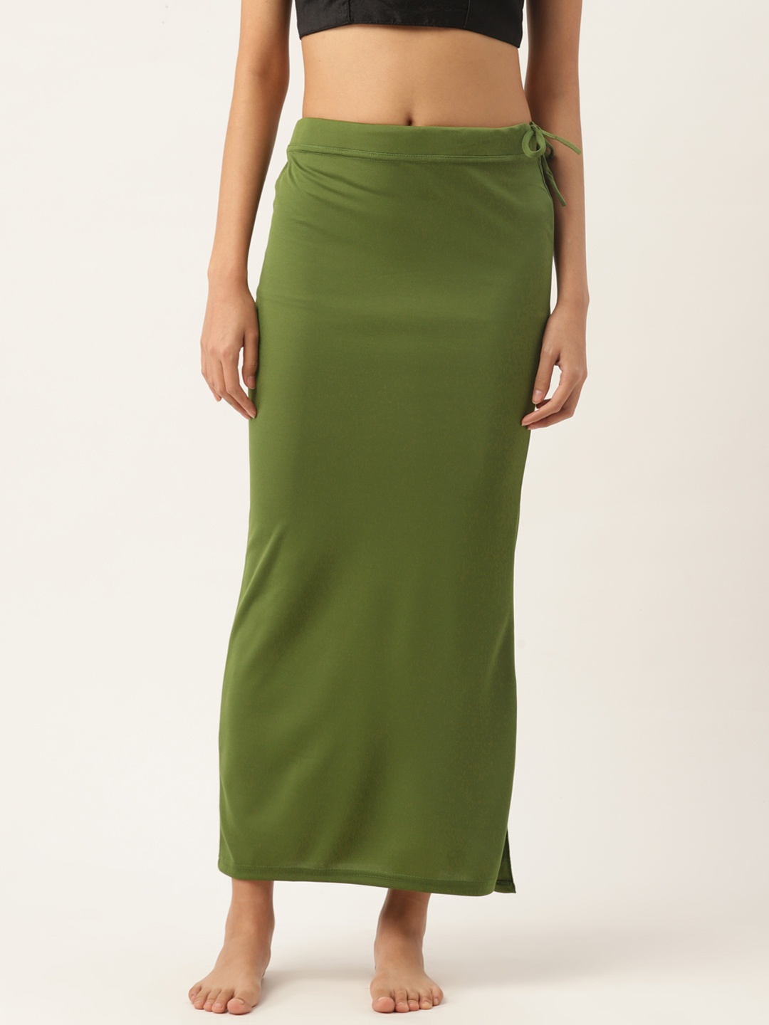 

Ms.Lingies Solid Saree Shapewear, Olive