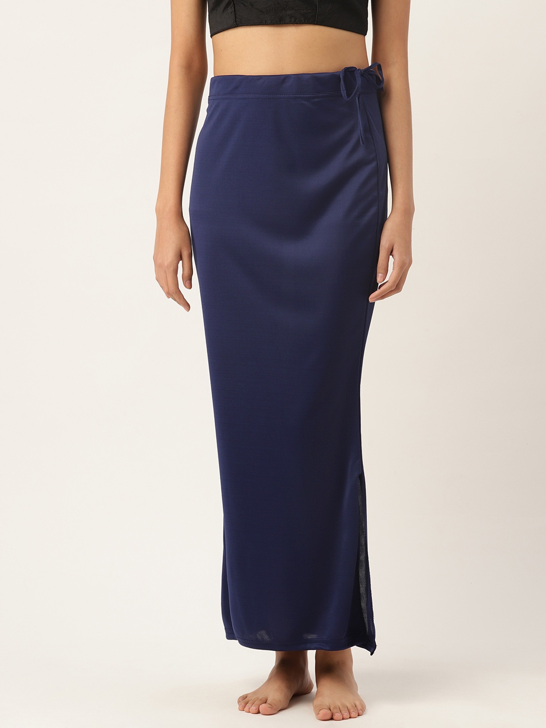 

Ms.Lingies Solid Saree Shapewear, Navy blue