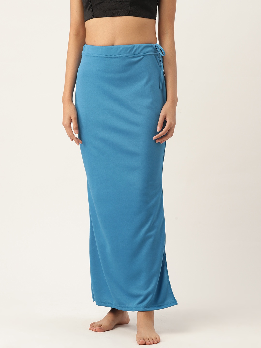 

Ms.Lingies Solid Saree Shapewear, Turquoise blue