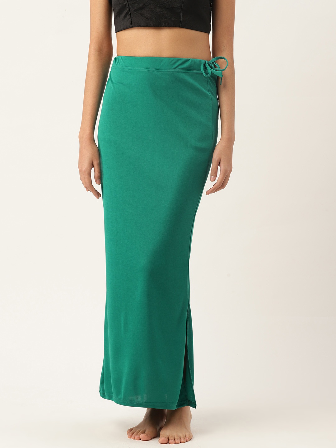 

Ms.Lingies Solid Saree Shapewear, Green