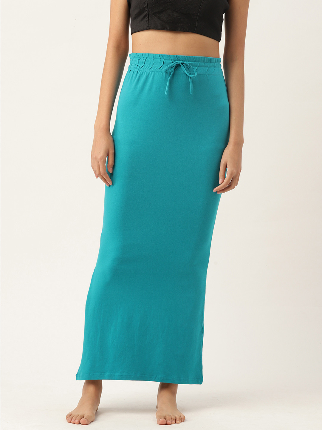 

Ms.Lingies Solid Saree Shapewear, Green