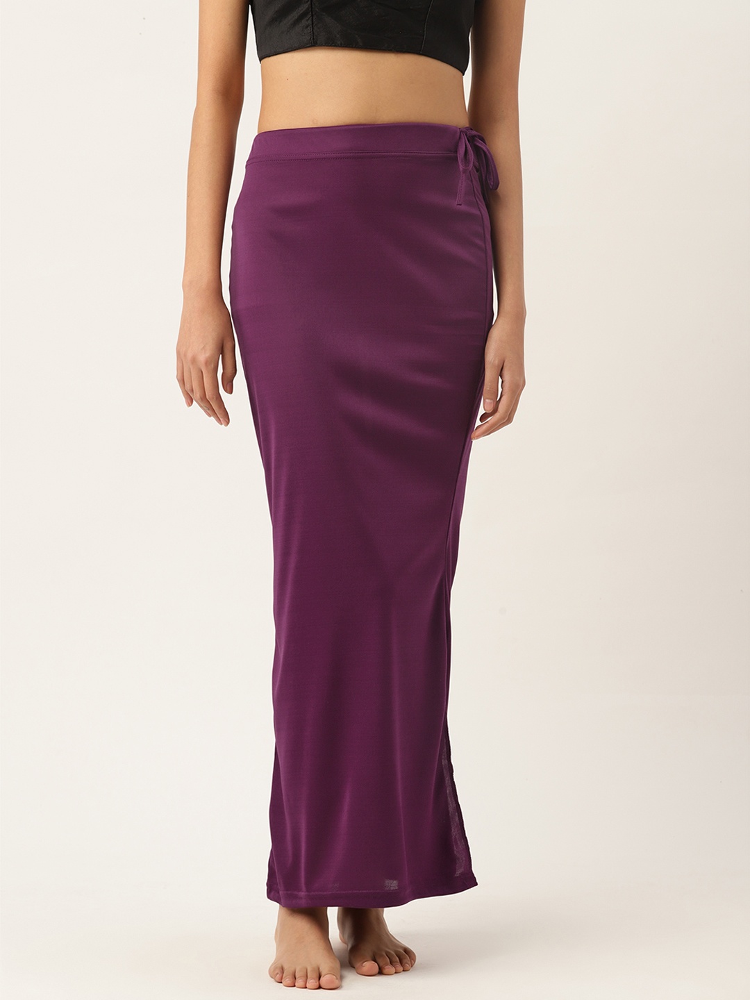 

Ms.Lingies Solid Saree Shapewear, Purple