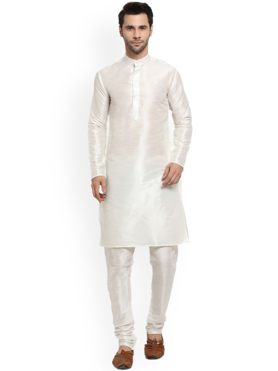 

NEUDIS Men White Romance Kurta