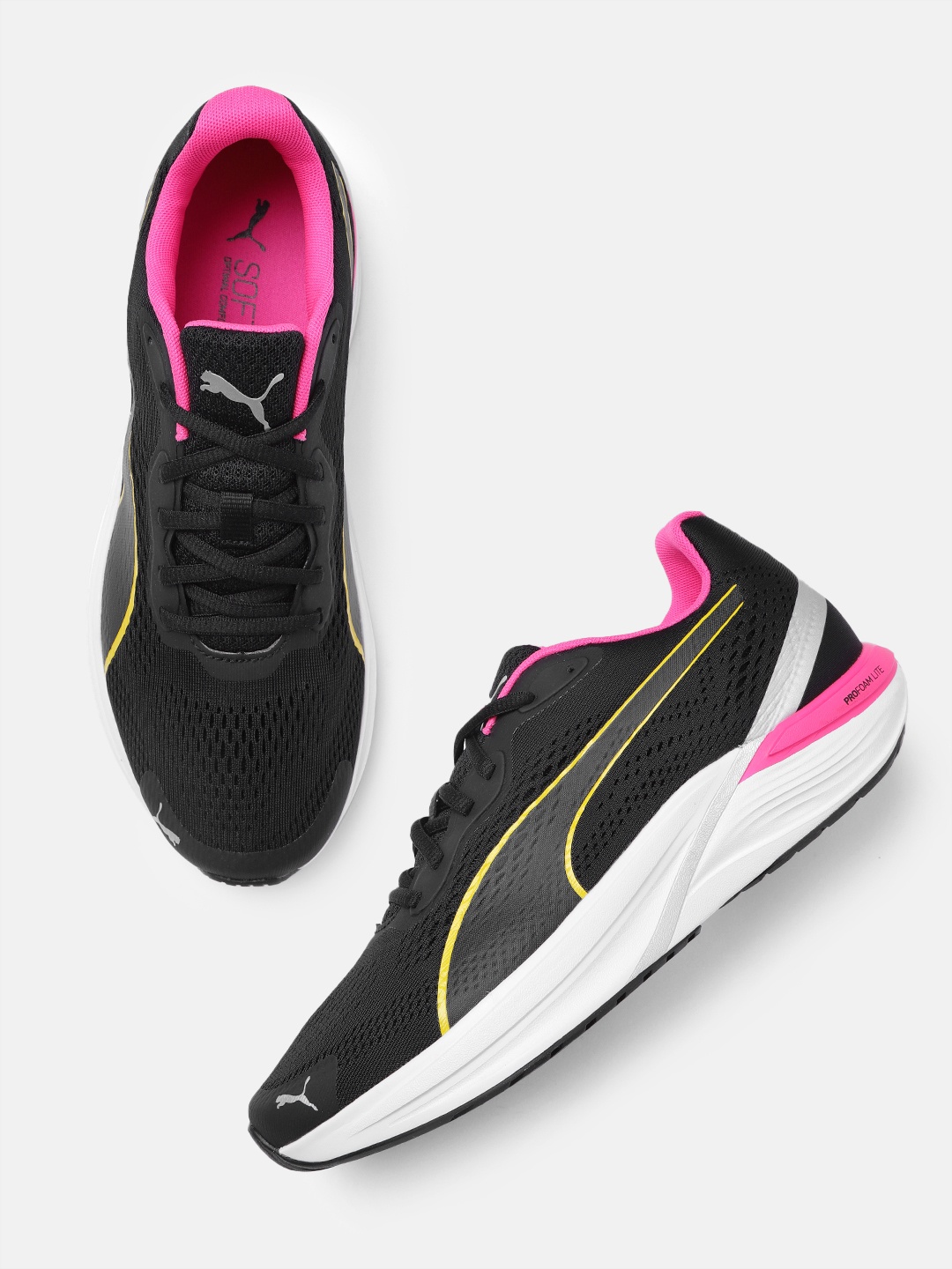 

Puma Women Solid Feline Profoam Femme Road Running Shoes, Black
