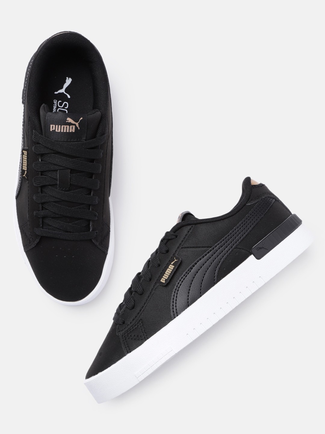 

Puma Women Solid Jada Renew Nubuck Regular Sneakers, Black