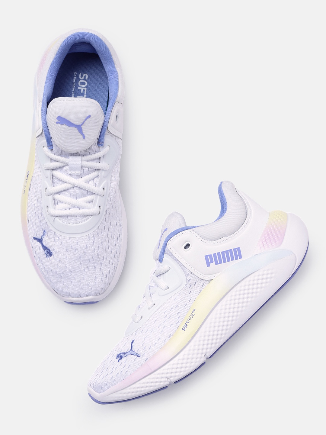 

Puma Women Textured Softride Pro Nova Shine Regular Road Running Shoes, White