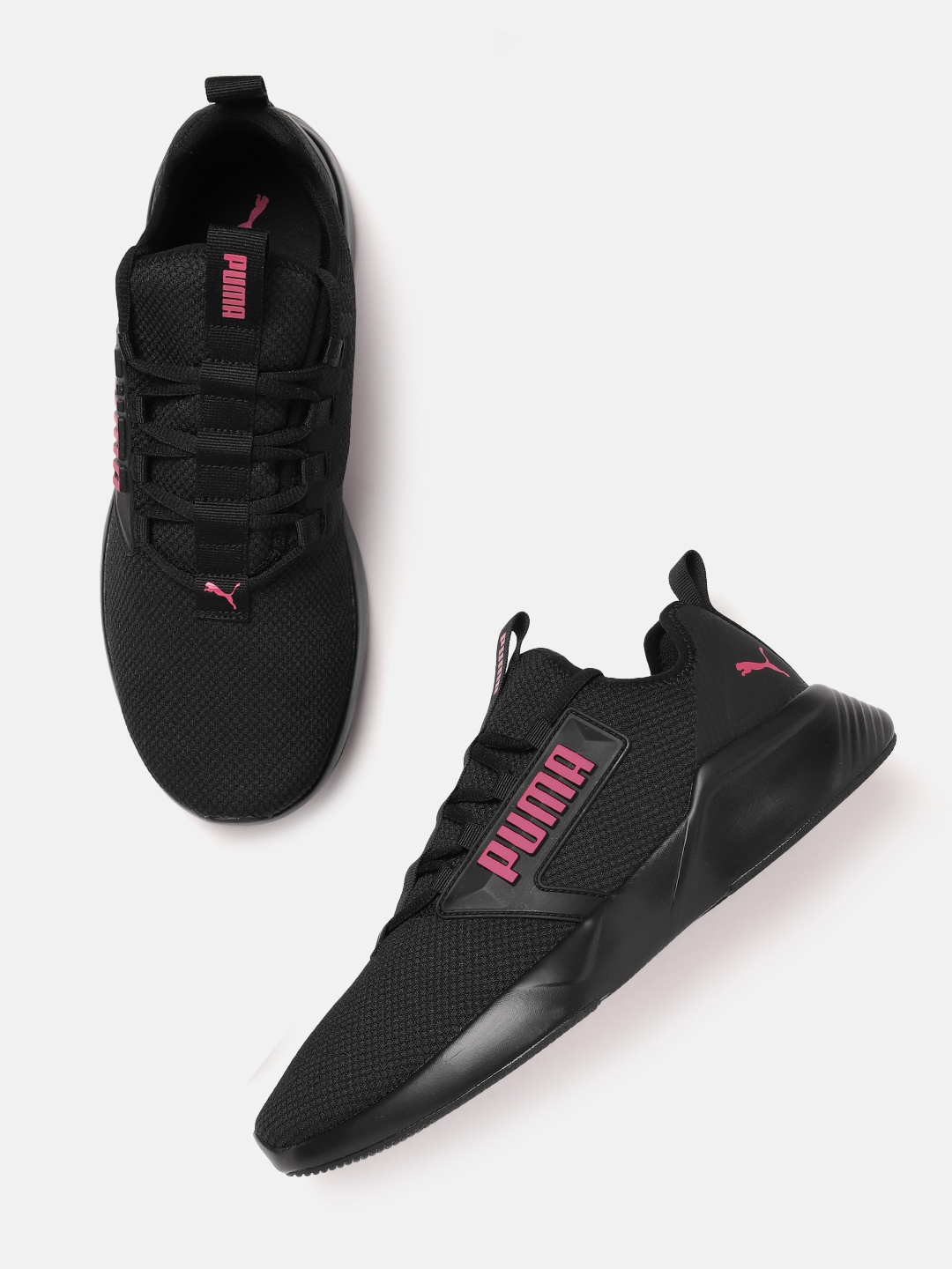 

Puma Women Woven Design Retaliate Running Shoes, Black