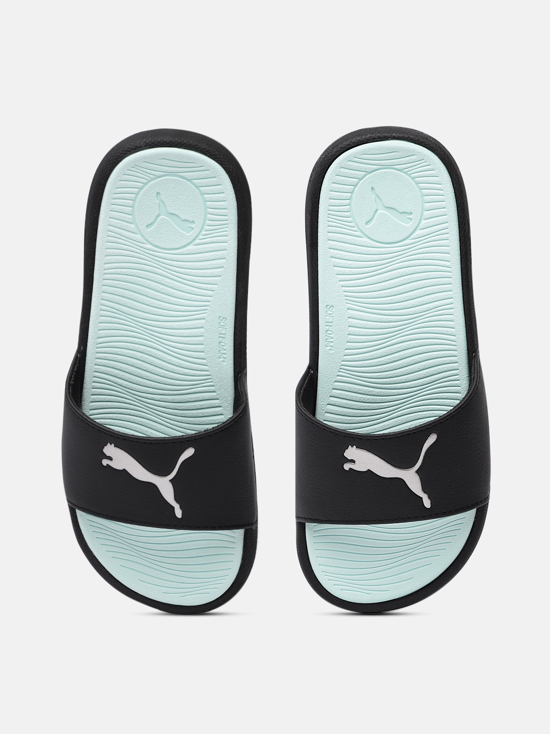 

Puma Women Brand Logo Printed Sliders, Black